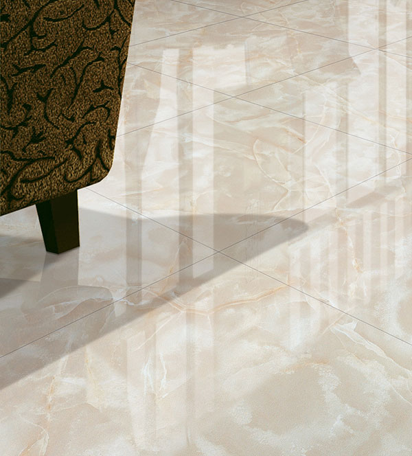 217永信贵宾会玉石瓷砖羊脂玉KYP8005铺贴成效图