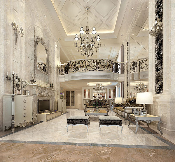 217永信贵宾会爱丁堡系列全抛釉瓷砖格兰石KYS8066瓷砖成效图