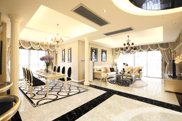 217永信贵宾会大理石瓷砖KYG8009+KYB8017+KYB8015-DH 成效图