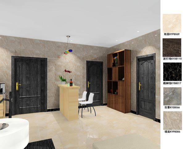 217永信贵宾会瓷砖利用成效：徐州开元翡翠湾F户型装建成效鉴赏