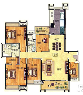 新中式风格将现代元素和传统元素结合在一路，以现代人的审美需要来打造富有传统韵味的事物，让传统艺术在当今社会得到相宜的体现。本单元很奇妙的使用了9面通体大理石瓷砖罗马砂岩系列KA9M001浅灰，不起眼的灰色，内敛而蕴藉，与改进后的中式家具美满搭配，整个空间经典而典雅的复古风情，同时具备着现代的时尚感！