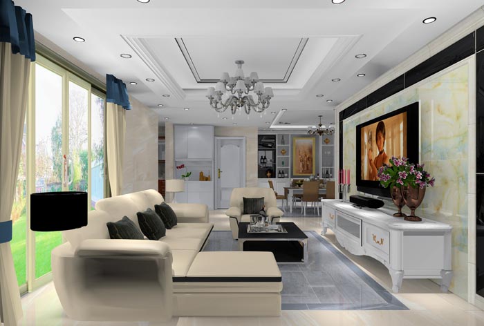 217永信贵宾会家装：井冈山和谐家园安设幼区130㎡简欧风格装建鉴赏