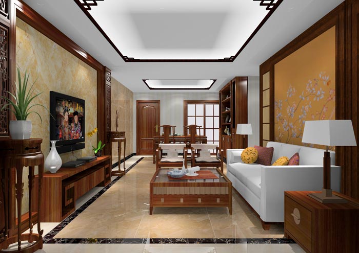 217永信贵宾会家装：佛山狮山上林苑90㎡中式风格装建鉴赏