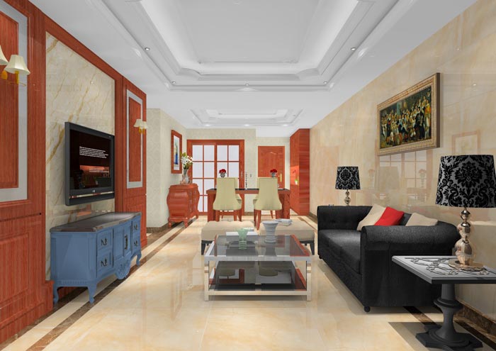 217永信贵宾会家装：顺德碧桂园桂澜山101㎡的新中式风格装建鉴赏