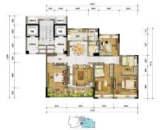 佛山万科·湖岸2座01单元约192㎡