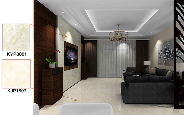 佛山万科·湖岸装建案例客厅成效图